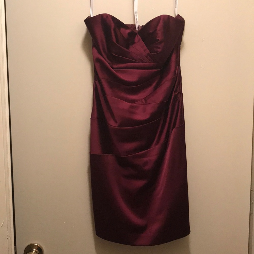 David’s Bridal Cocktail Dress. Burgundy